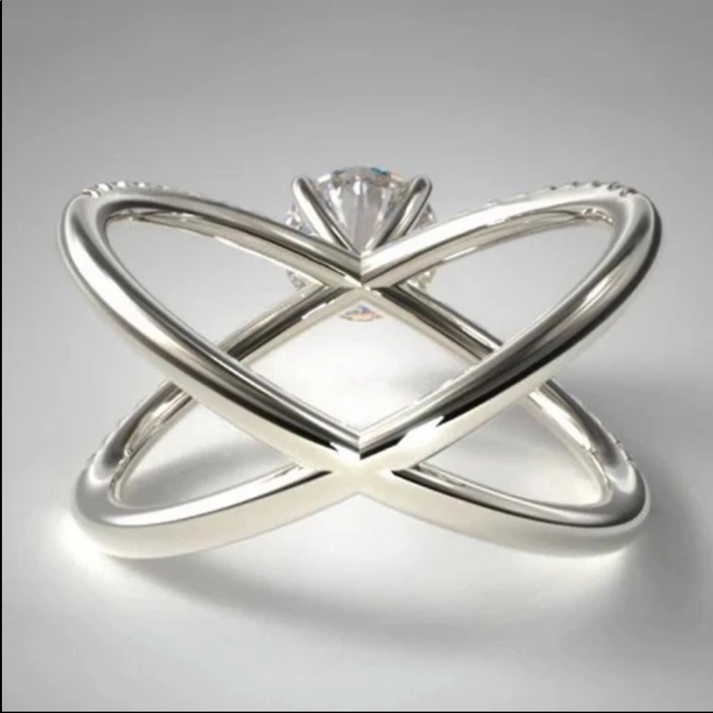 New Women’s 925 Silver Diamond Girl Ring - Picture 3 of 5